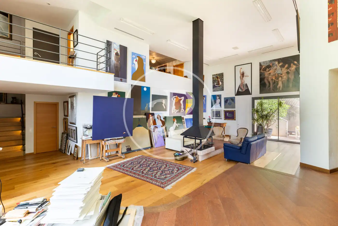 Living room of Houses for sale in Sant Cugat del Vallès  with Air Conditioner, Heating and Private garden