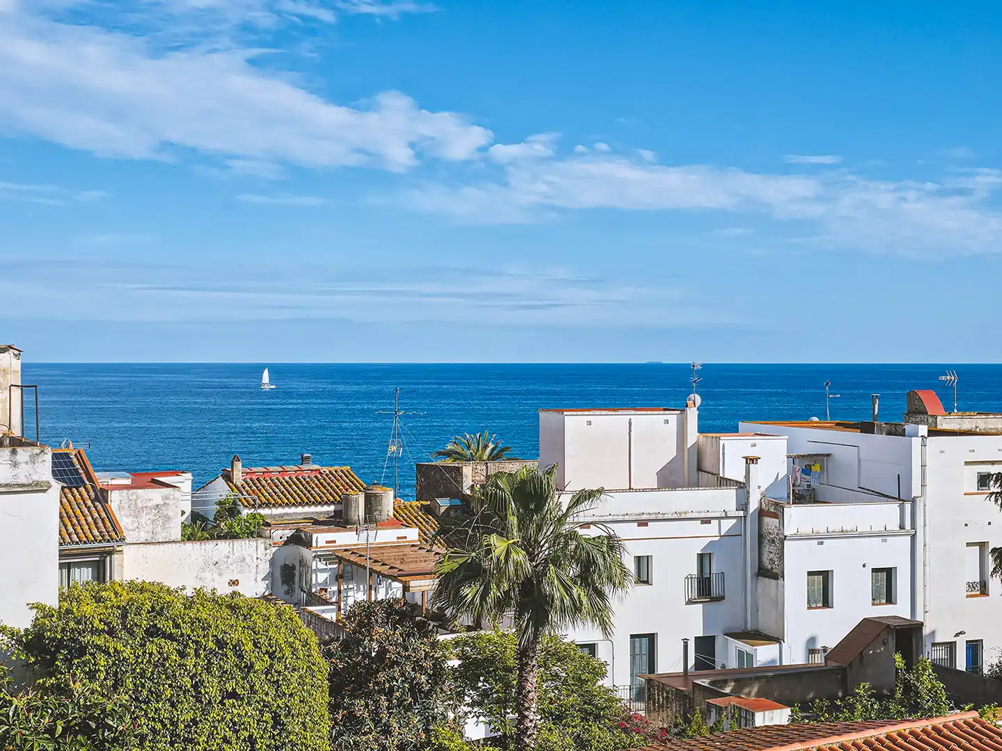 Vista exterior de Pis de lloguer en Sant Pol de Mar amb Terrassa, Moblat i Forn