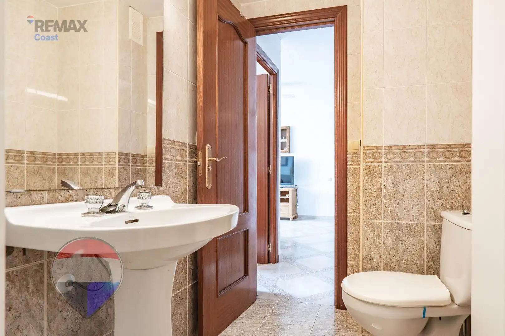 Baño de Apartamento de alquiler en Rincón de la Victoria con Aire acondicionado, Calefacción y Amueblado