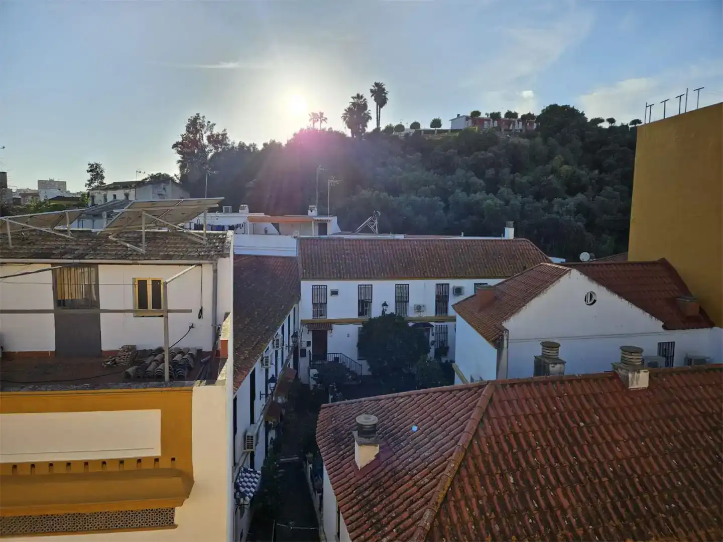 Vista exterior de Pis en venda en San Juan de Aznalfarache amb Aire condicionat i Piscina
