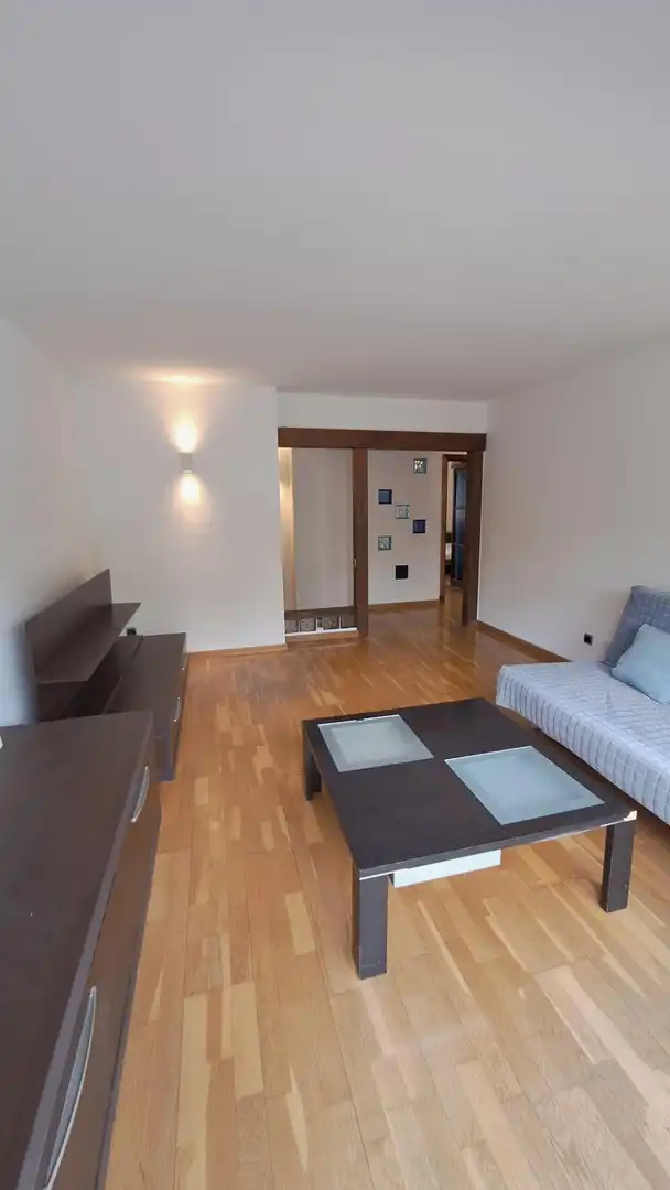 Sala d'estar de Pis de lloguer en  Palma de Mallorca amb Aire condicionat, Parquet i Terrassa
