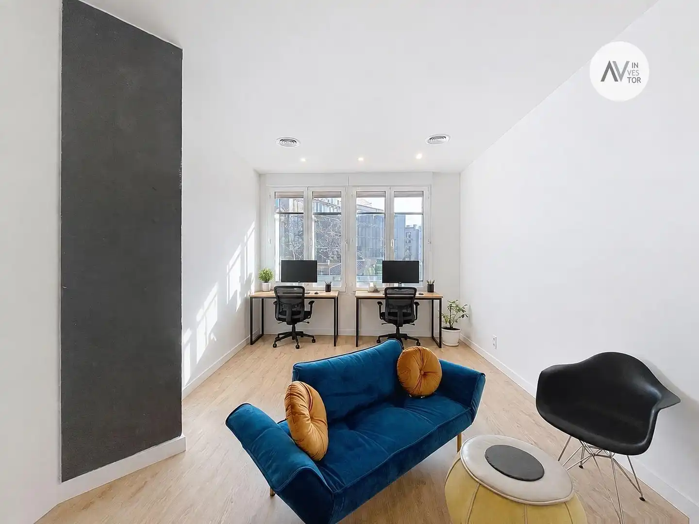 Sala de estar de Oficina de alquiler en Barcelona con Terraza y Amueblado