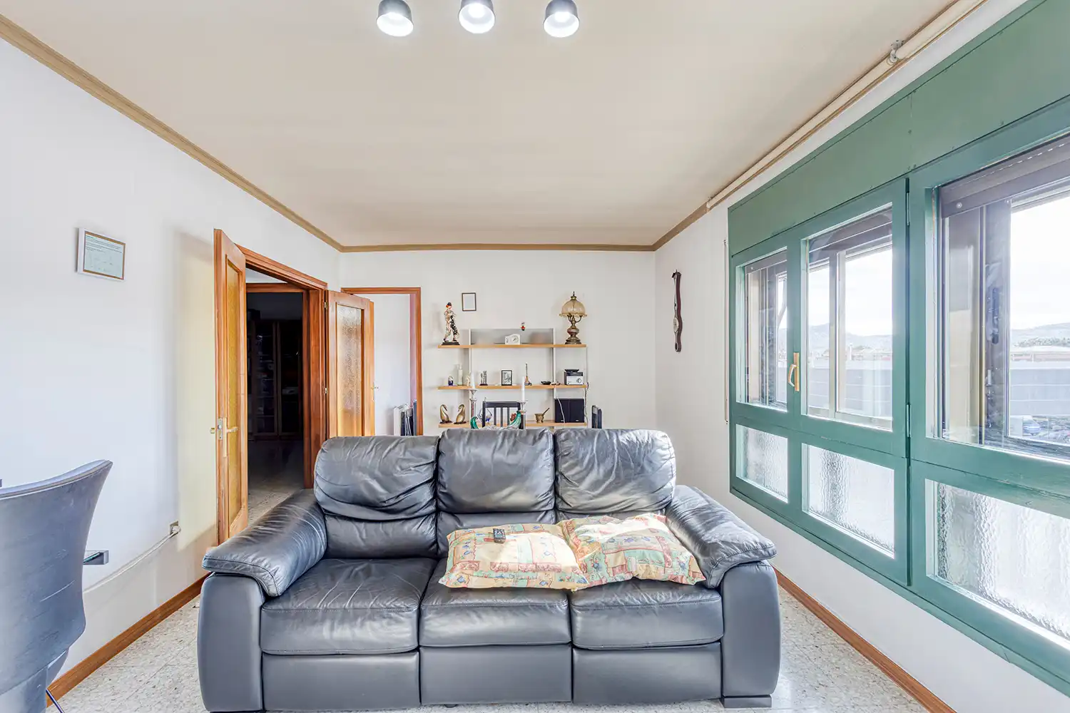 Sala de estar de Casa adosada en venta en Igualada con Aire acondicionado, Parquet y Terraza