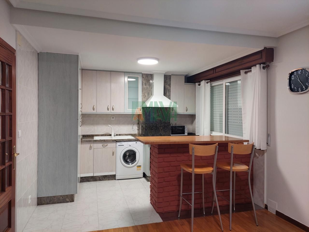 Kitchen of Apartment to rent in Ourense Capital   with Heating, Parquet flooring and Furnished