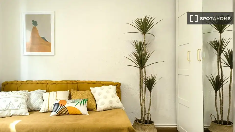 Living room of Flat for share in  Pamplona / Iruña  with Air Conditioner, Heating and Terrace