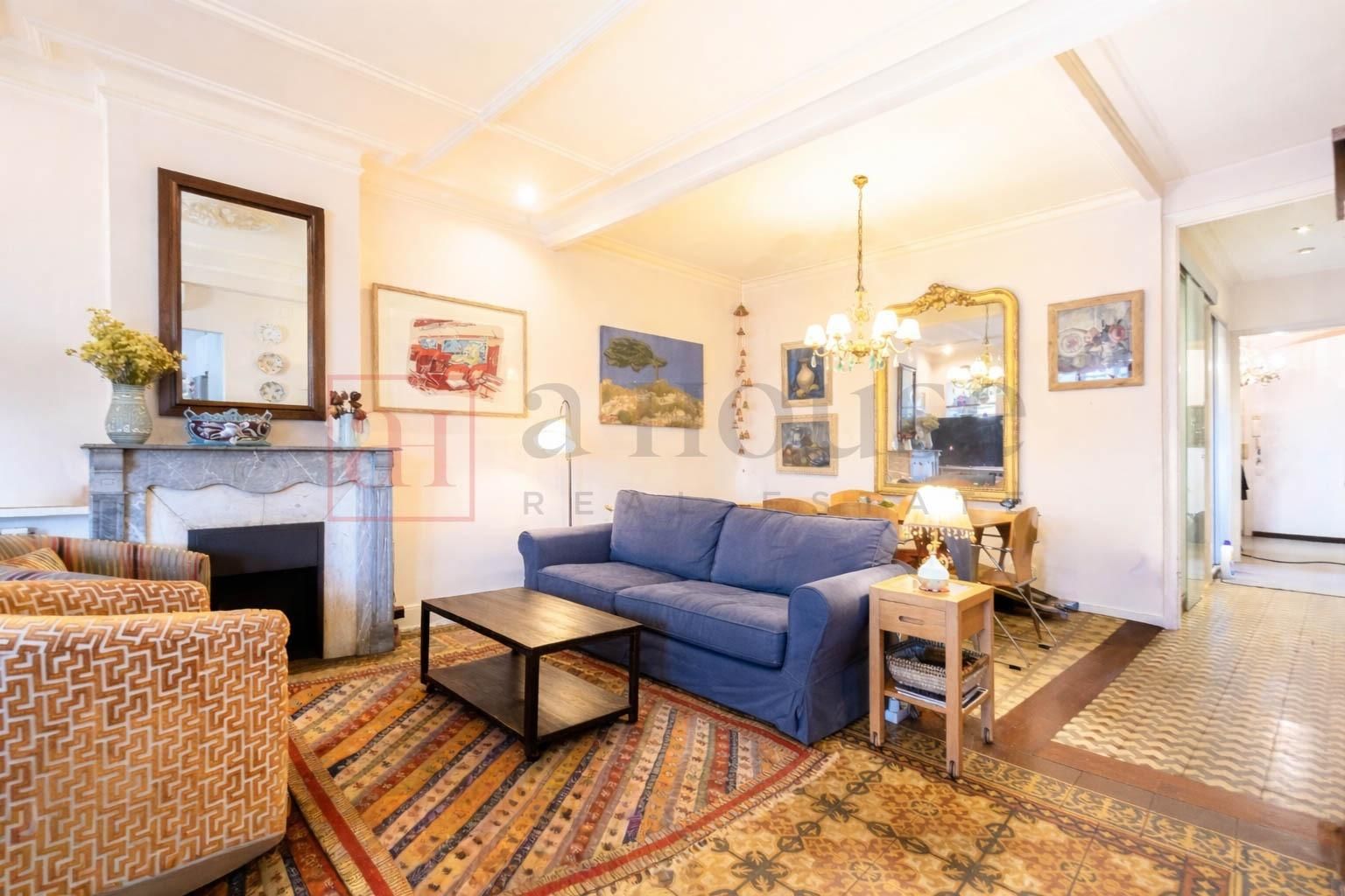 Living room of Flat for sale in  Barcelona Capital  with Heating and Balcony