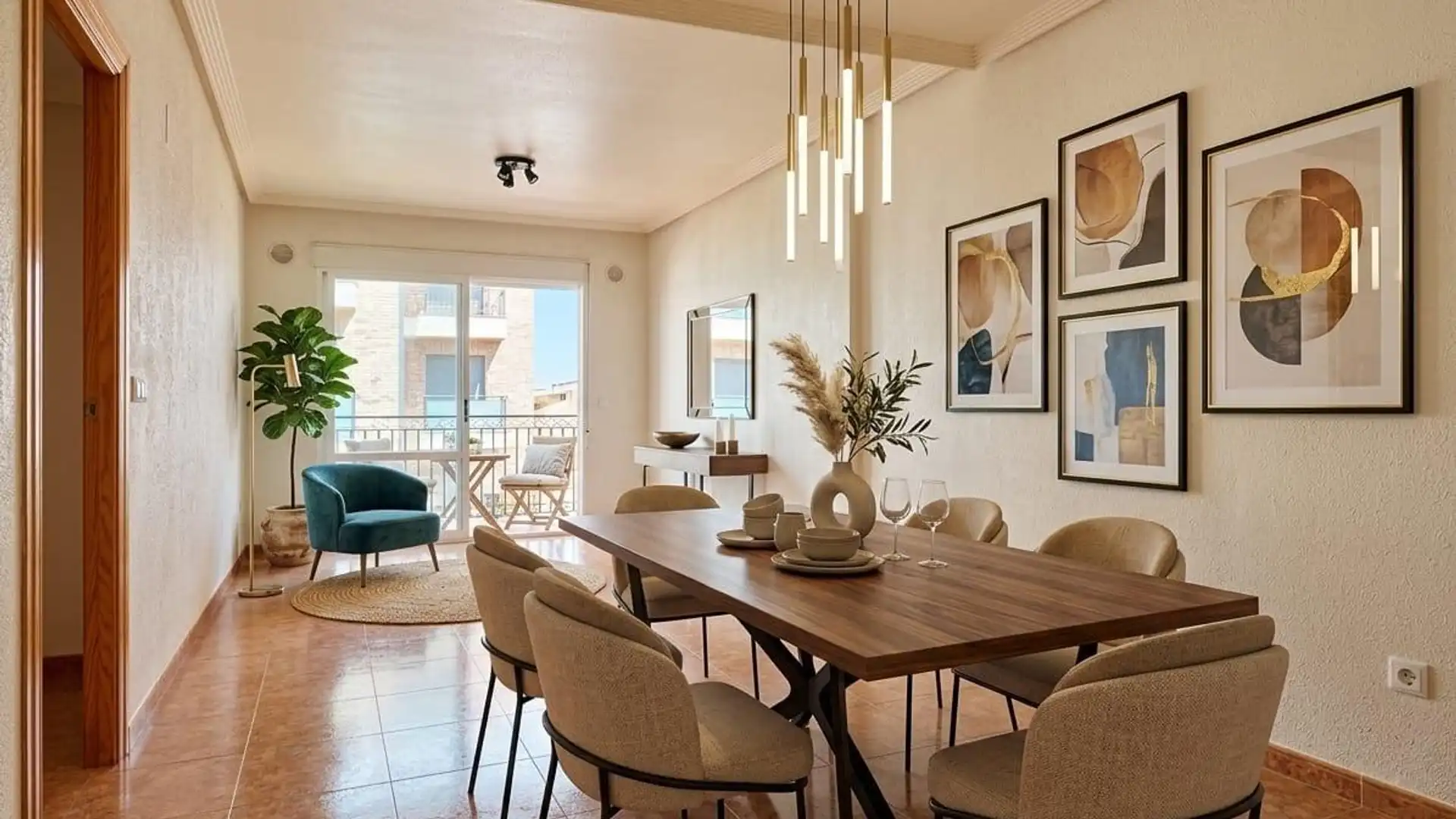 Comedor de Piso en venta en  Murcia Capital con Trastero y Balcón