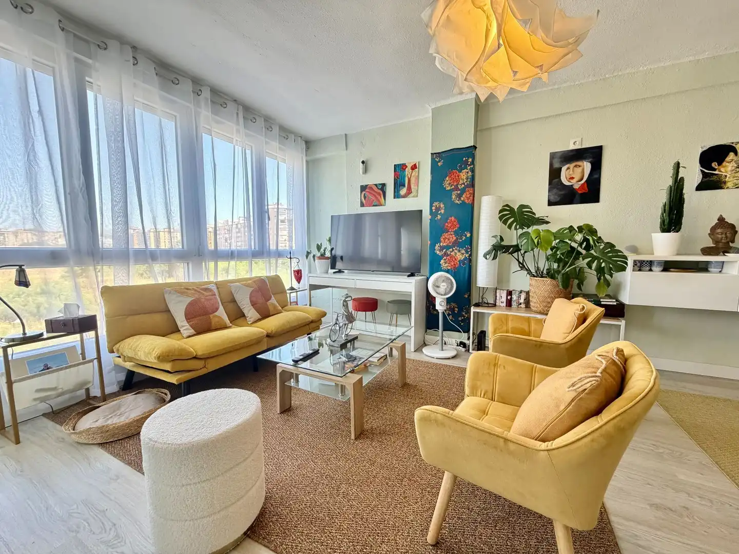 Sala de estar de Piso en venta en Málaga con Calefacción y Terraza