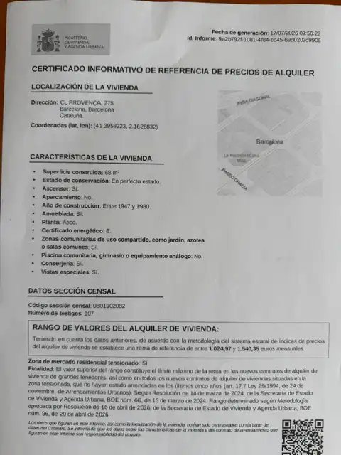 Piso de alquiler en Barcelona con Aire acondicionado, Parquet y Terraza