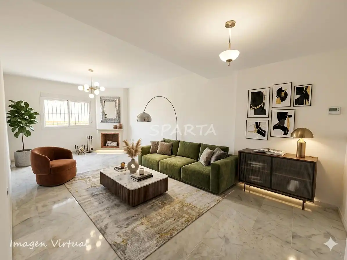 Sala d'estar de Casa adosada en venda en Espartinas amb Balcó