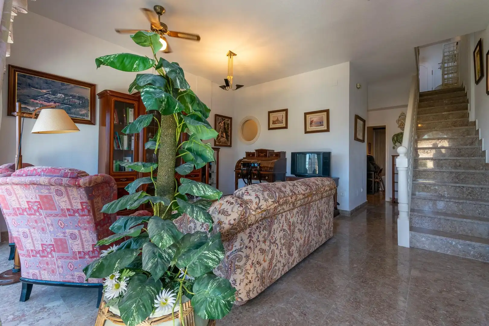 Sala de estar de Casa adosada en venta en Santa Pola con Jardín privado y Terraza
