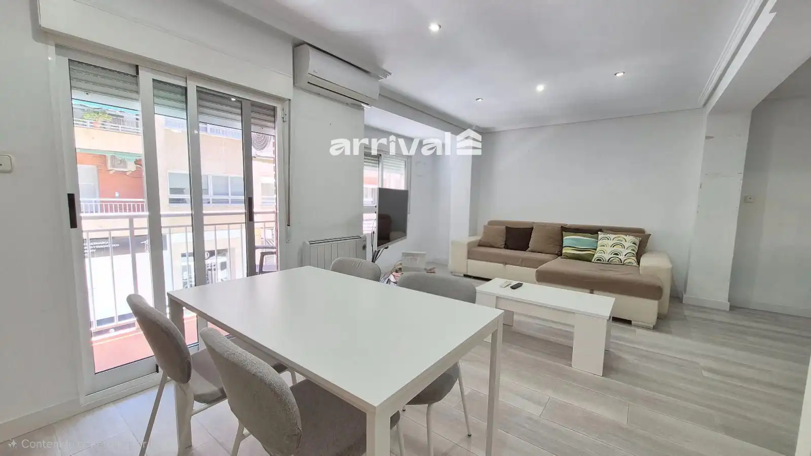 Wohnzimmer von Wohnung zur Miete in Valencia mit Klimaanlage, Heizung und Terrasse