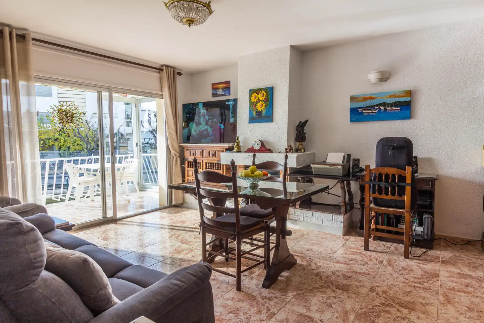 Living room of Apartments for sale in Cambrils  with Air Conditioner, Terrace and Furnished