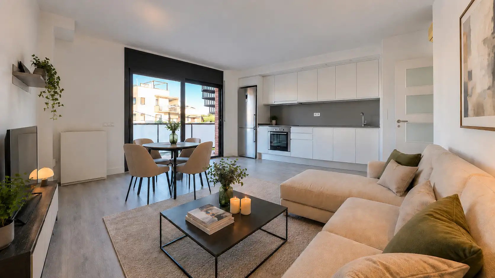 Sala de estar de Ático en venta en Cunit con Aire acondicionado, Parquet y Terraza