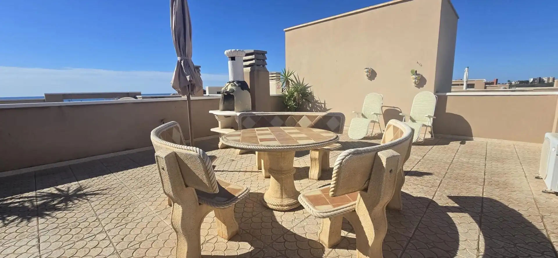 Terrasse von Wohnungen zum Verkauf in Mazarrón mit Klimaanlage, Heizung und Abstellraum