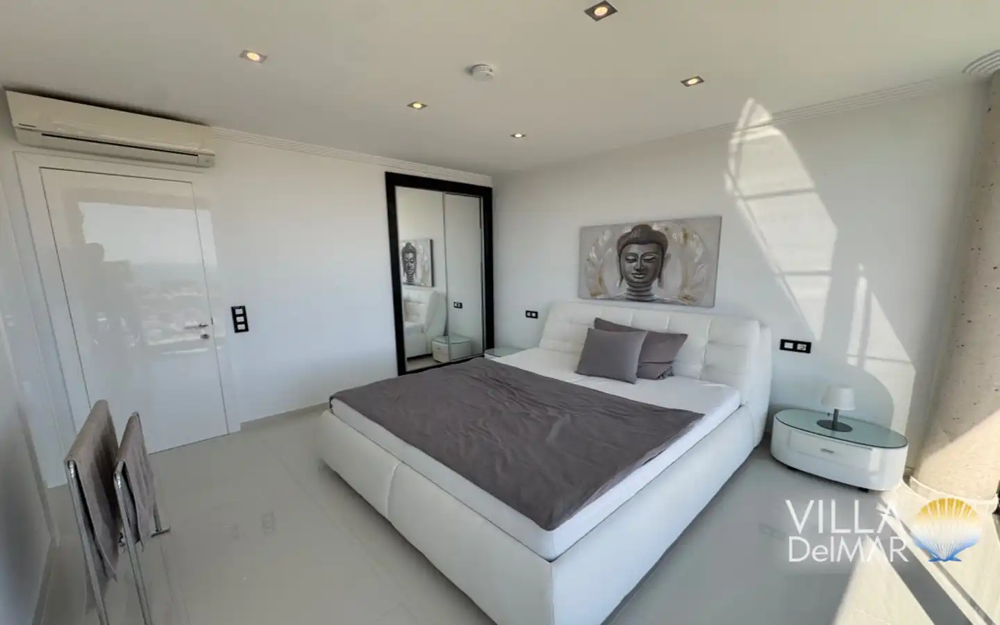 Schlafzimmer von Haus oder Chalet zum Verkauf in Calpe / Calp mit Klimaanlage, Heizung und Privatgarten