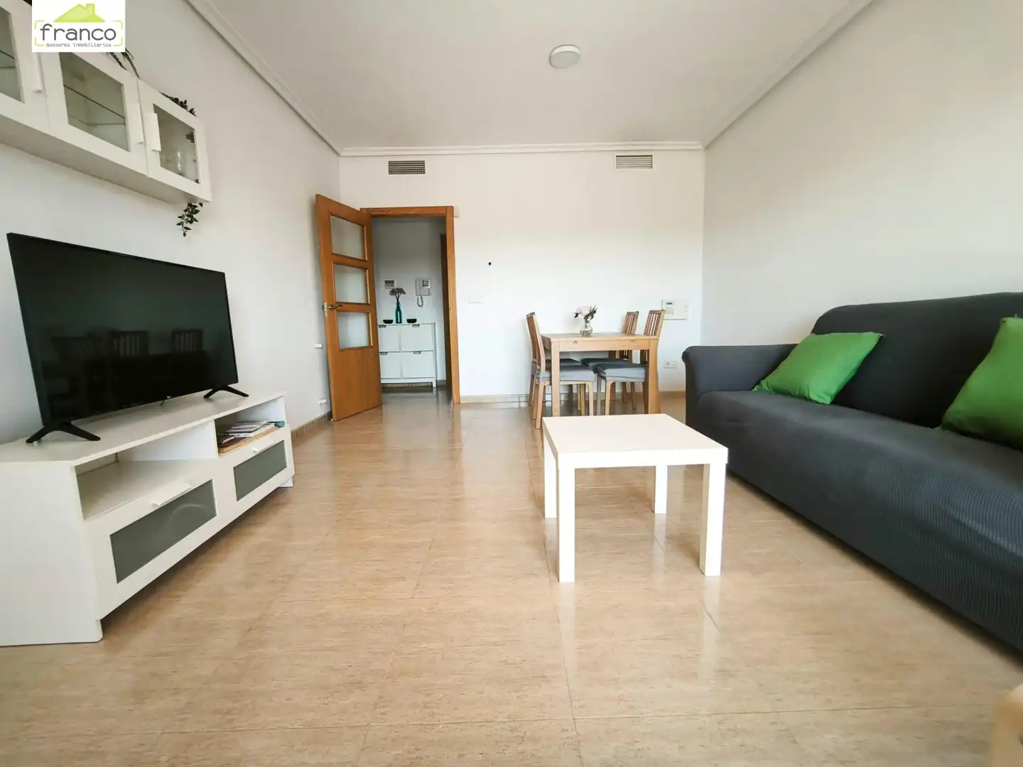 Living room of Flat for sale in Murcia  with Air Conditioner, Terrace and Furnished