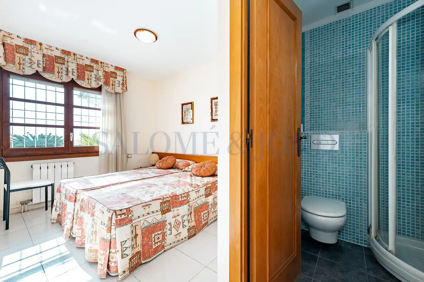 Schlafzimmer von Einfamilien-Reihenhaus zum Verkauf in Sant Andreu de Llavaneres mit Heizung, Privatgarten und Parkett