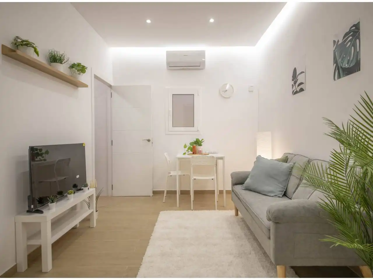 Wohnzimmer von Wohnung zum Verkauf in L'Hospitalet de Llobregat mit Klimaanlage, Parkett und Terrasse