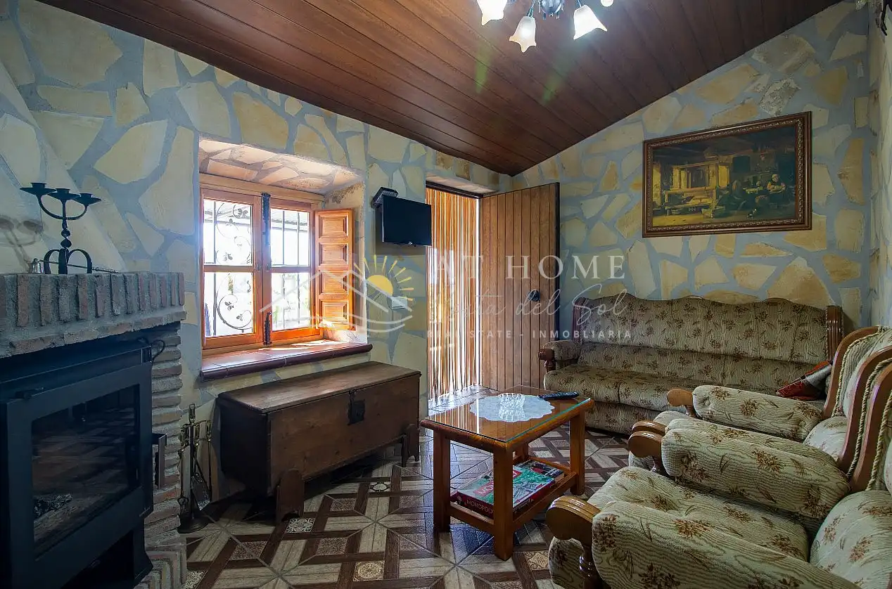 Sala de estar de Casa o chalet de alquiler en Cómpeta con Piscina, Amueblado y Horno
