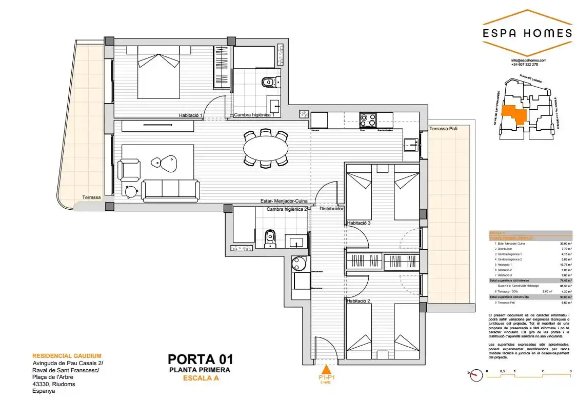 Piso en venta en PAU CASALS, Riudoms
