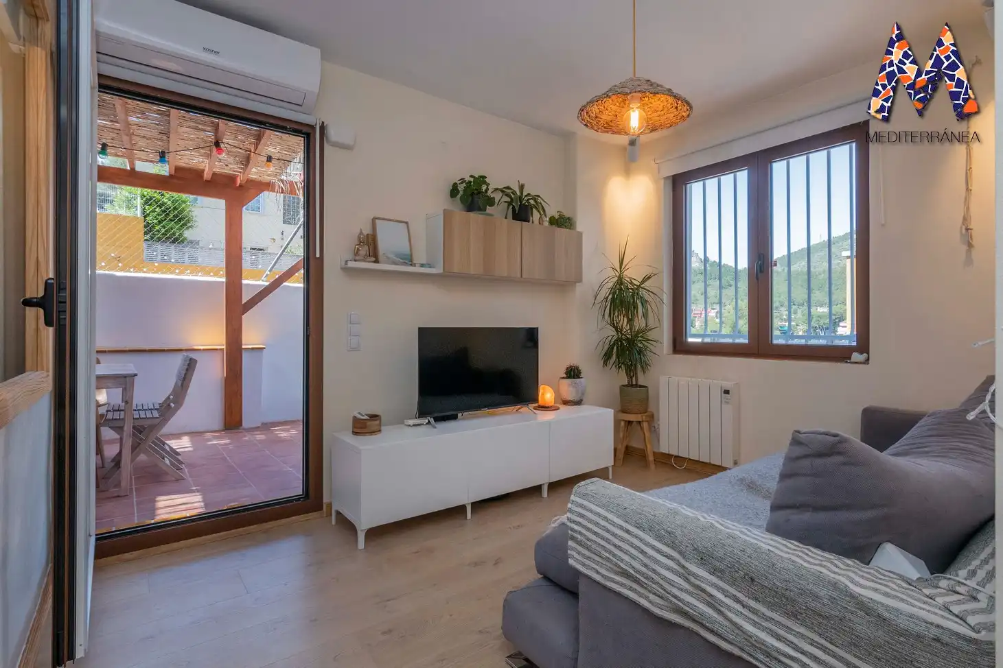 Sala de estar de Apartamento en venta en Castelldefels con Aire acondicionado, Calefacción y Terraza