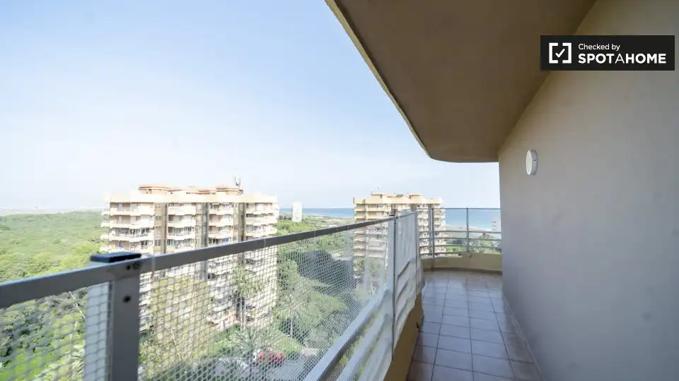 Terraza de Piso de alquiler en Valencia con Aire acondicionado, Calefacción y Amueblado