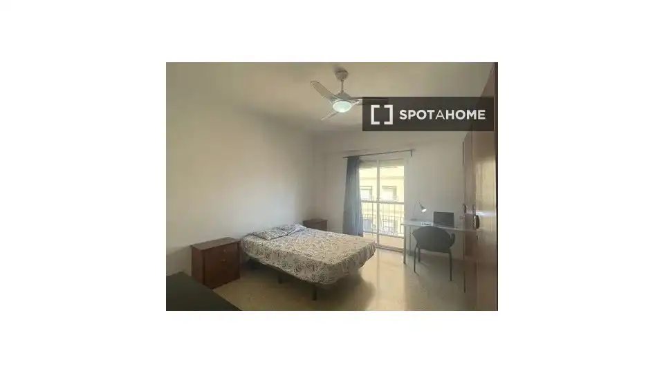 Schlafzimmer von Wohnungen zur untervermieten in Murcia mit Klimaanlage, Terrasse und Möbliert
