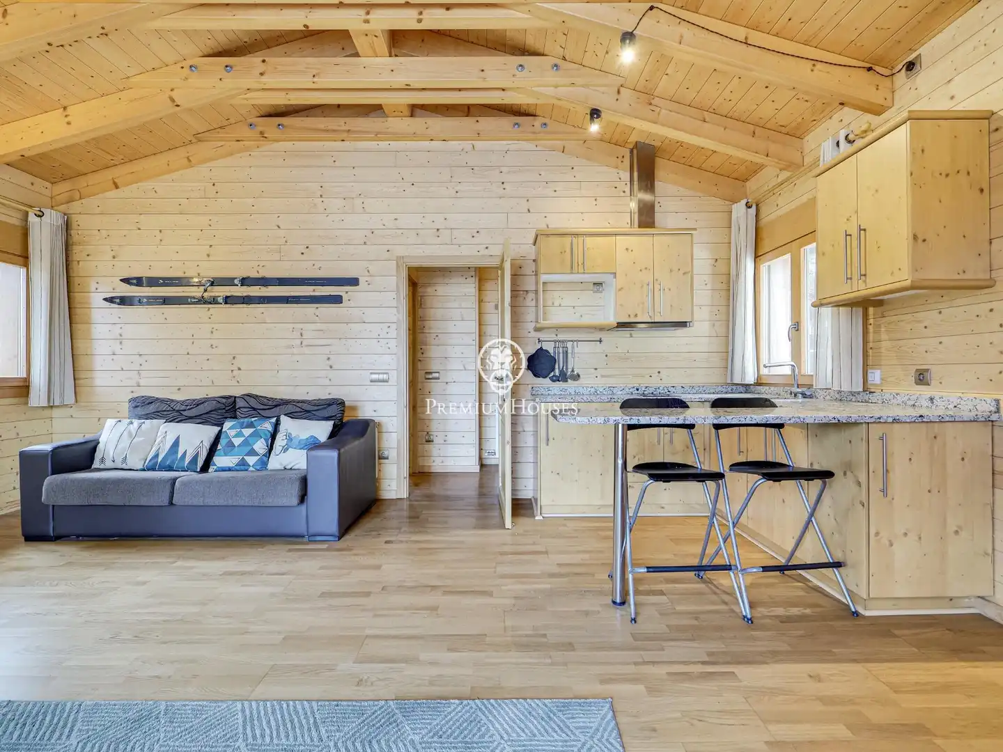 Sala d'estar de Casa o xalet en venda en Alp amb Calefacció, Jardí privat i Parquet
