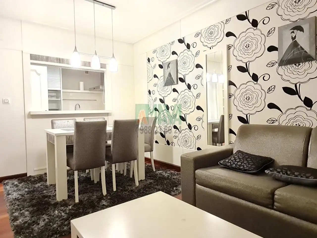 Sala de estar de Apartamento de alquiler en Ourense Capital  con Calefacción y Amueblado