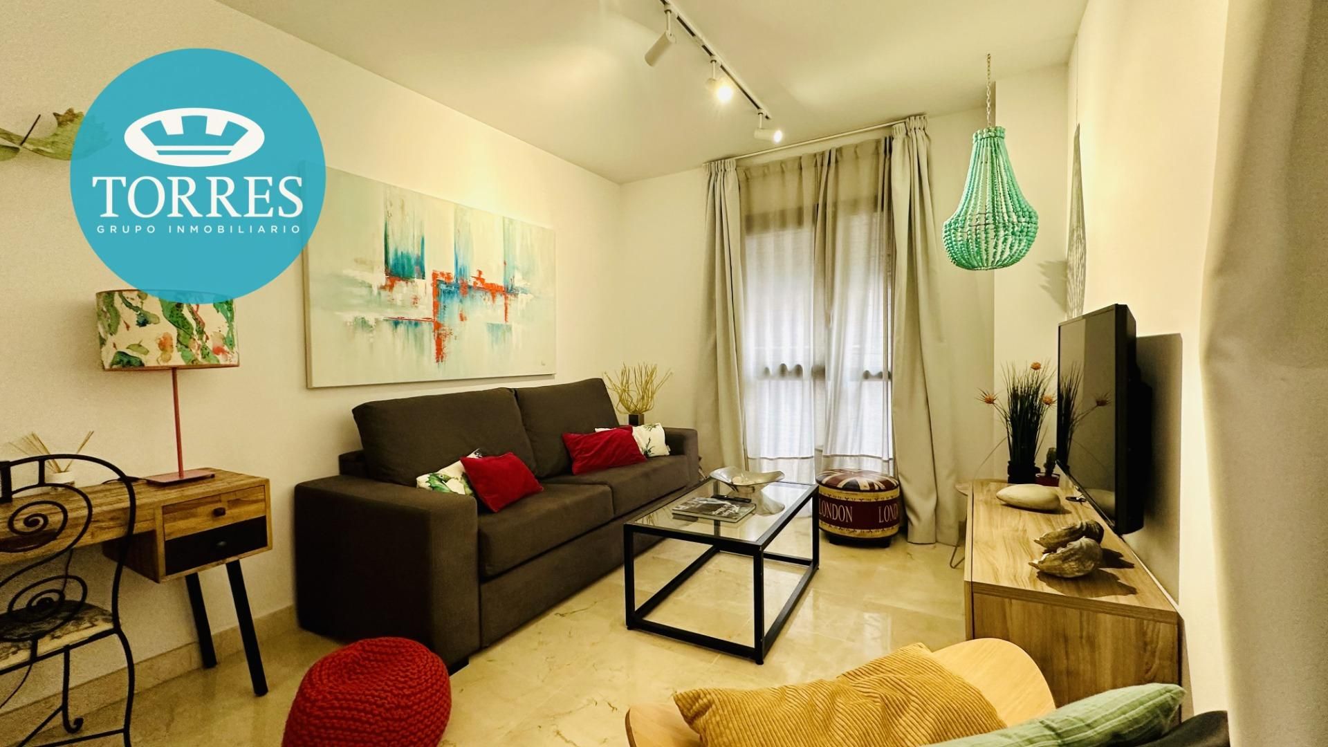 Sala d'estar de Apartament en venda en Málaga Capital amb Aire condicionat, Calefacció i Terrassa