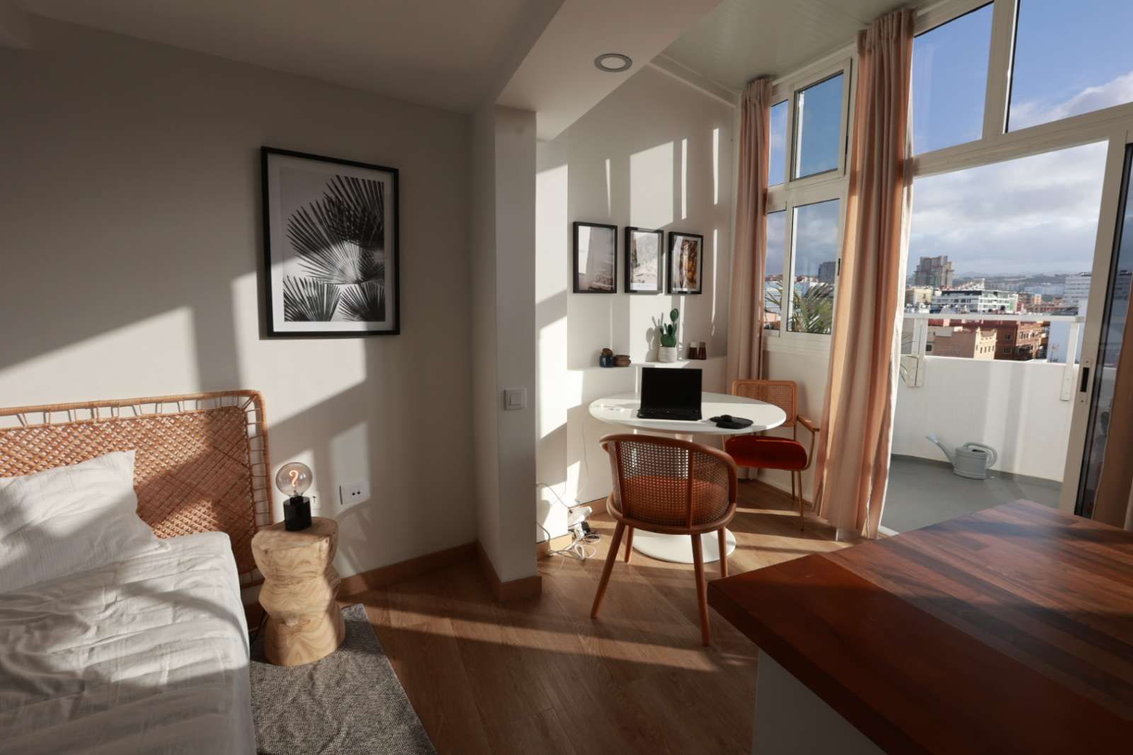 Schlafzimmer von Wohnung zur untervermieten in Las Palmas de Gran Canaria mit Klimaanlage, Terrasse und Möbliert