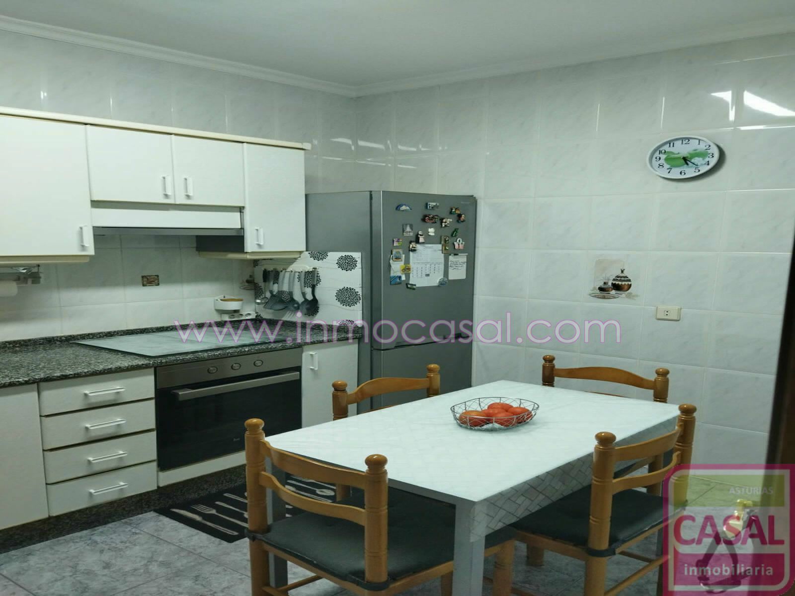 Kitchen of Flat for sale in Langreo  with Heating, Storage room and Furnished