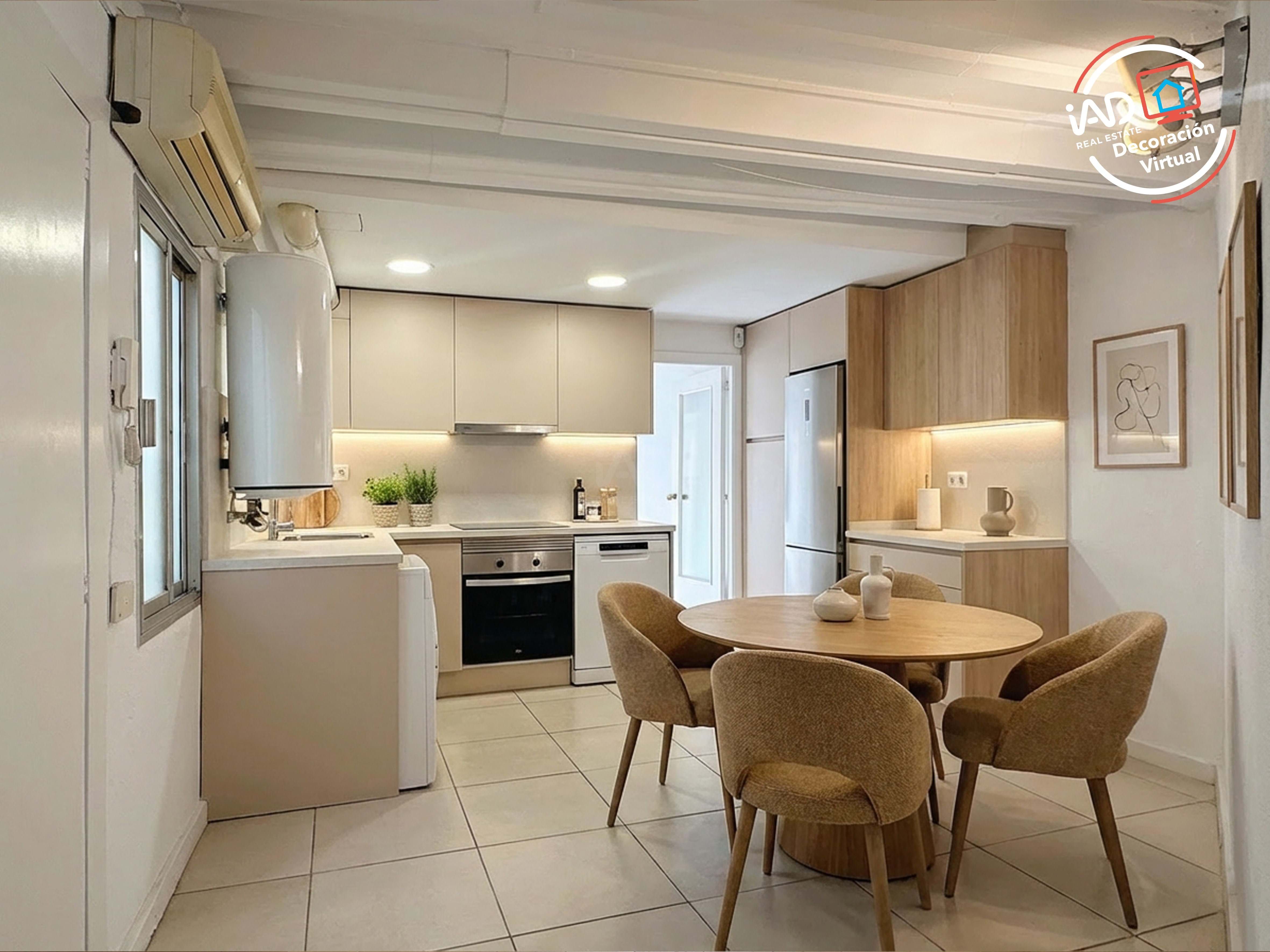 Kitchen of Flat for sale in  Barcelona Capital  with Air Conditioner