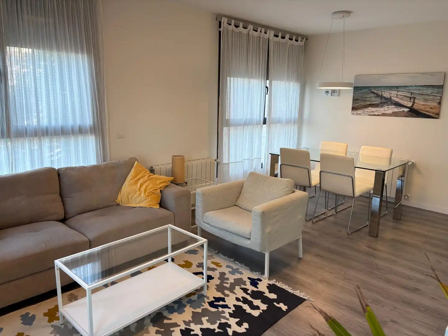 Living room of Flat for rent in Valencia  with Air Conditioner, Heating and Terrace