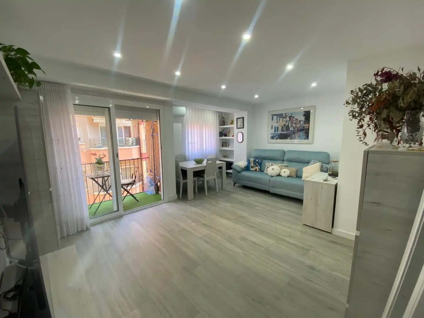 Sala d'estar de Pis en venda en Badalona amb Aire condicionat, Terrassa i Balcó