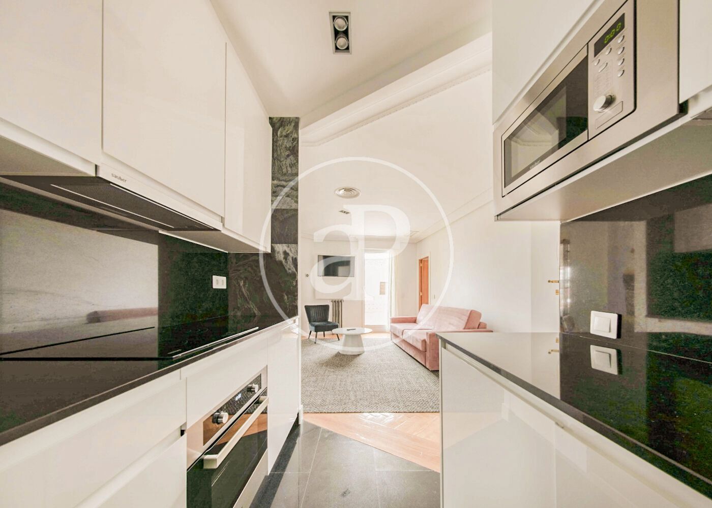 Sala d'estar de Àtic de lloguer en  Madrid Capital amb Aire condicionat, Calefacció i Terrassa