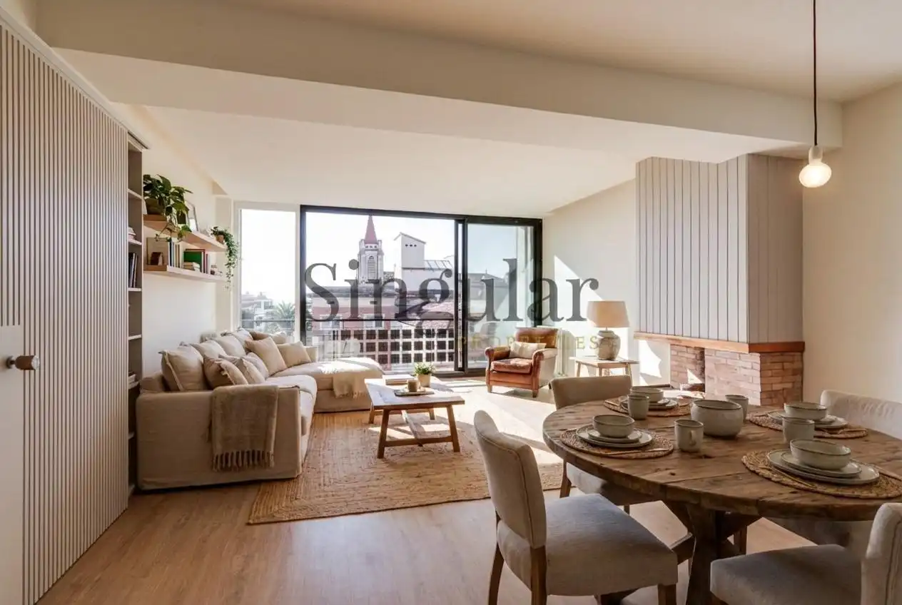 Sala d'estar de Pis en venda en Barcelona amb Aire condicionat, Calefacció i Terrassa
