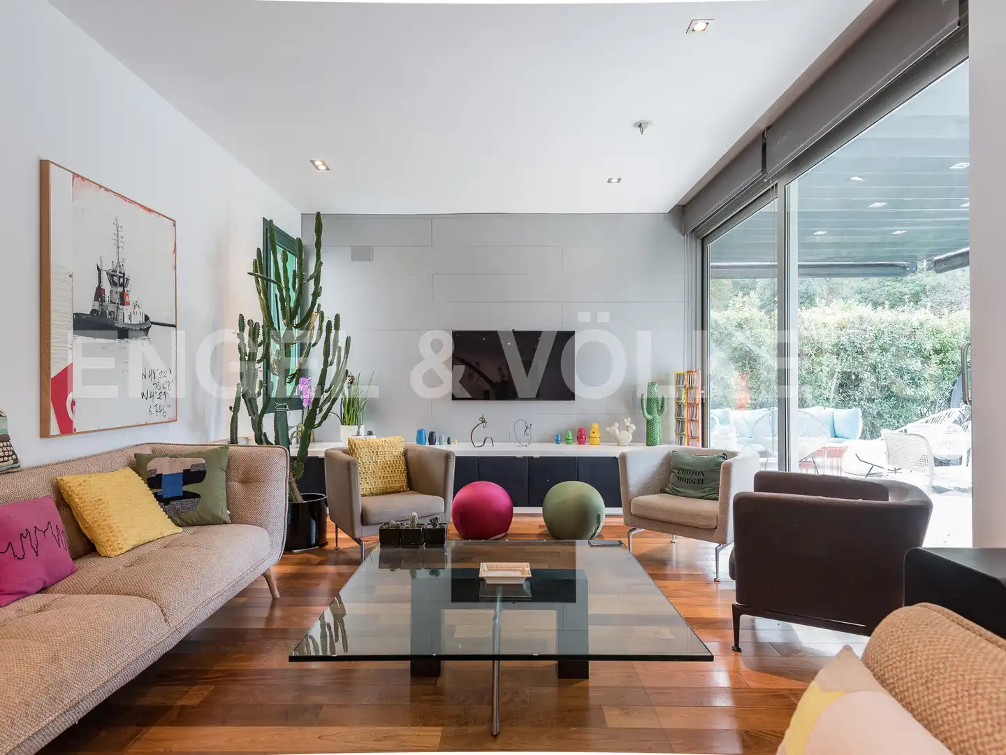 Sala de estar de Casa o chalet en venta en Barcelona con Aire acondicionado, Calefacción y Jardín privado