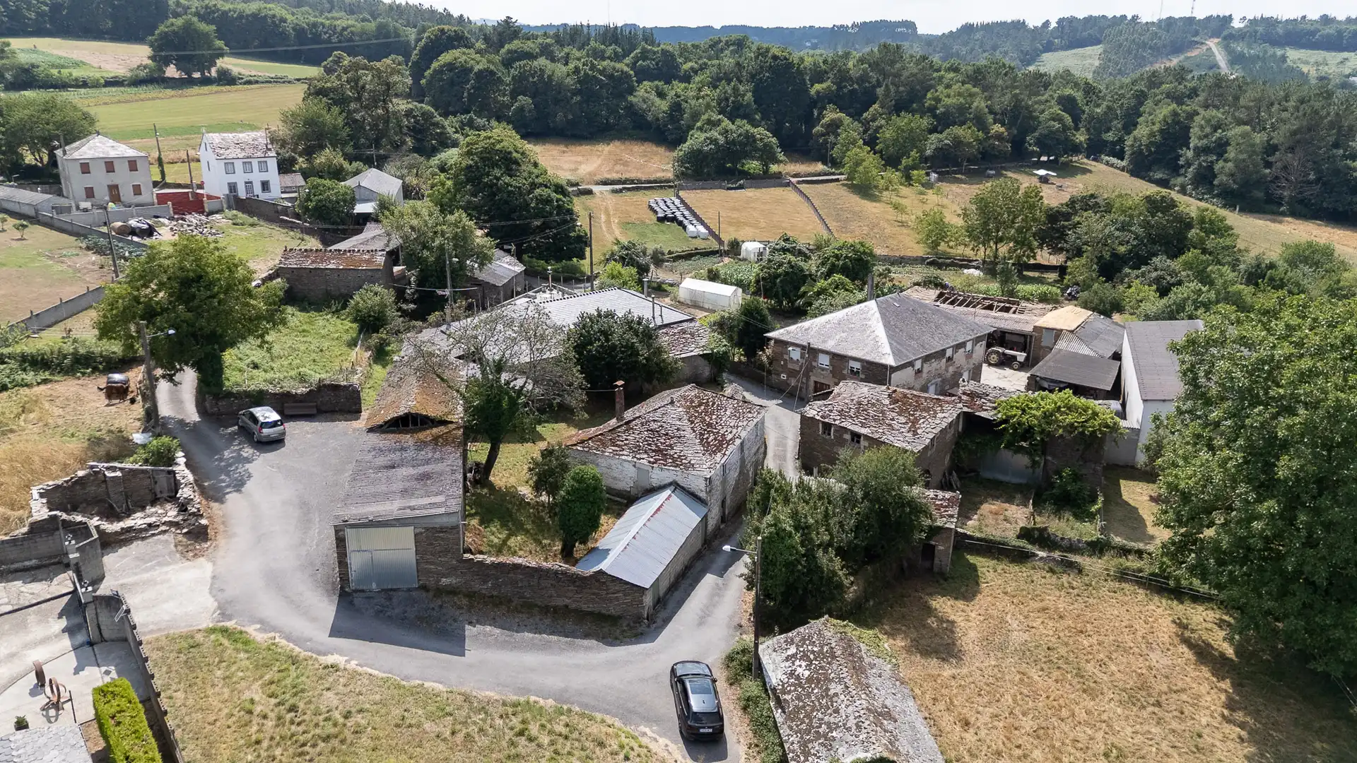 Vista exterior de Finca rústica en venta en Lugo con Amueblado