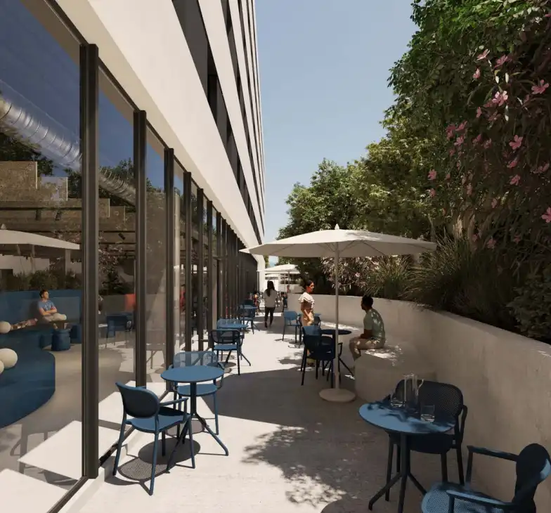 Terrace of Study for rent in Granada  with Air Conditioner, Furnished and Microwave