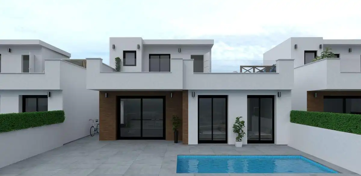 Vista exterior de Casa o chalet en venta en San Pedro del Pinatar con Piscina