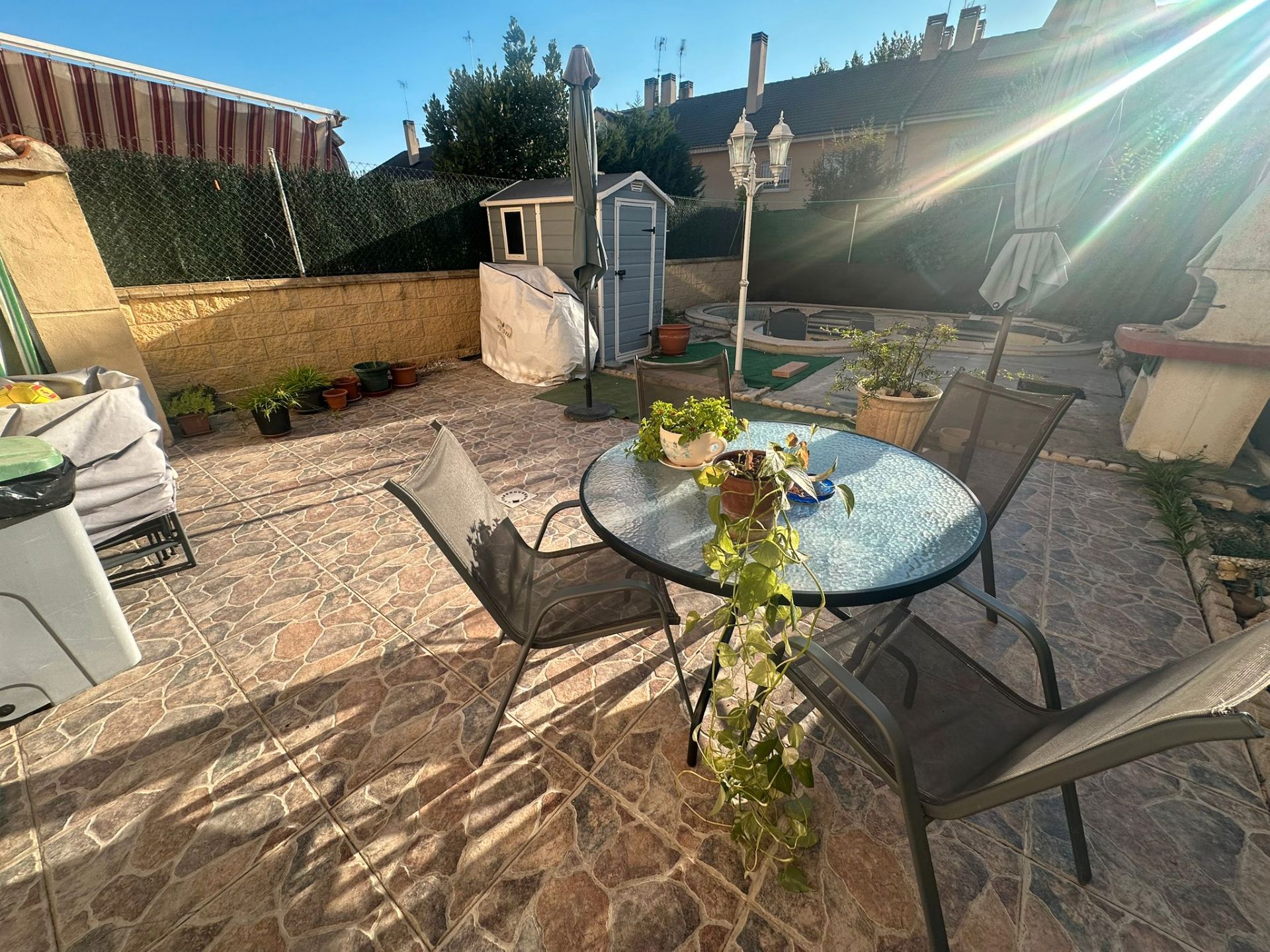 Terrace of Single-family semi-detached for sale in Parla  with Heating, Private garden and Swimming Pool