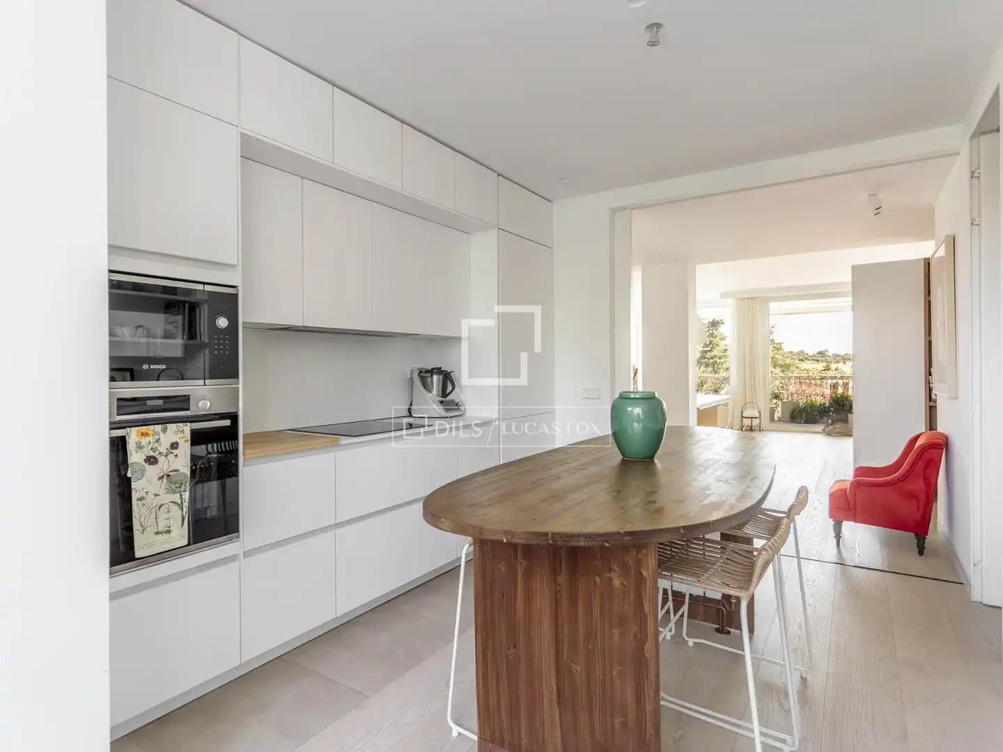 Kitchen of Flat for rent in Madrid  with Air Conditioner, Heating and Private garden