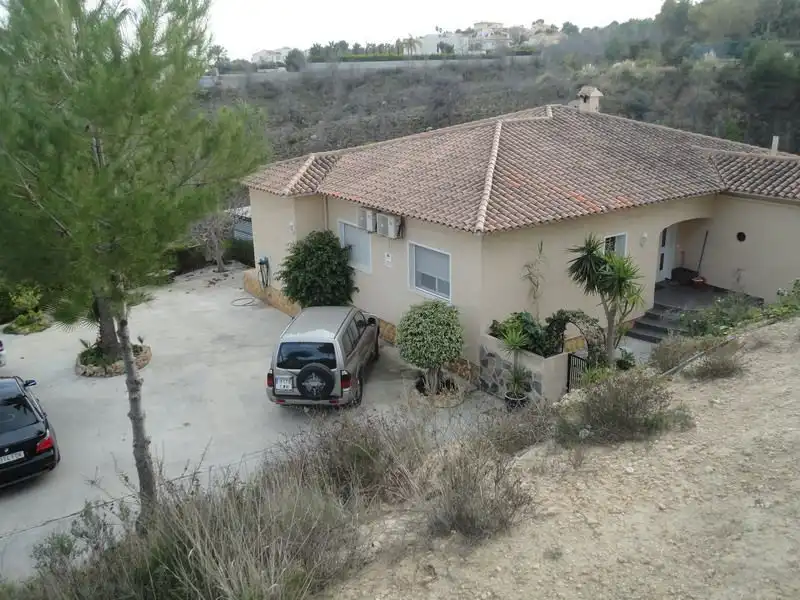 Vista exterior de Finca rústica en venta en La Nucia con Aire acondicionado, Jardín privado y Terraza