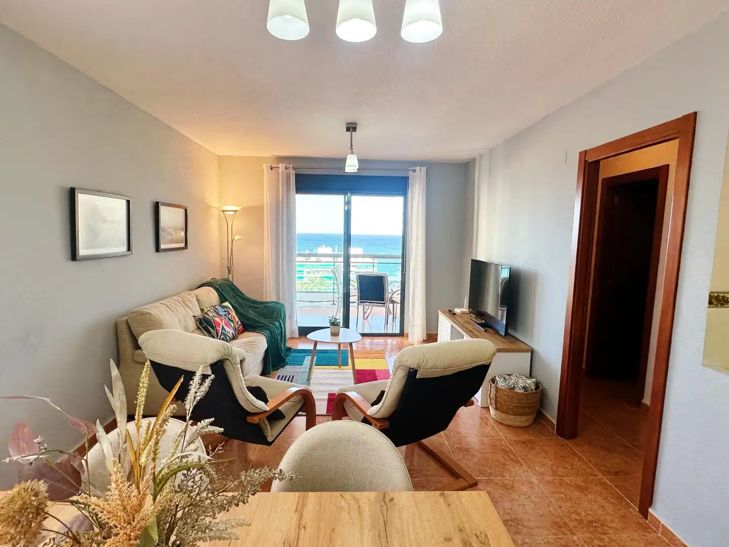 Living room of Apartments for rent in El Campello  with Air Conditioner, Heating and Private garden