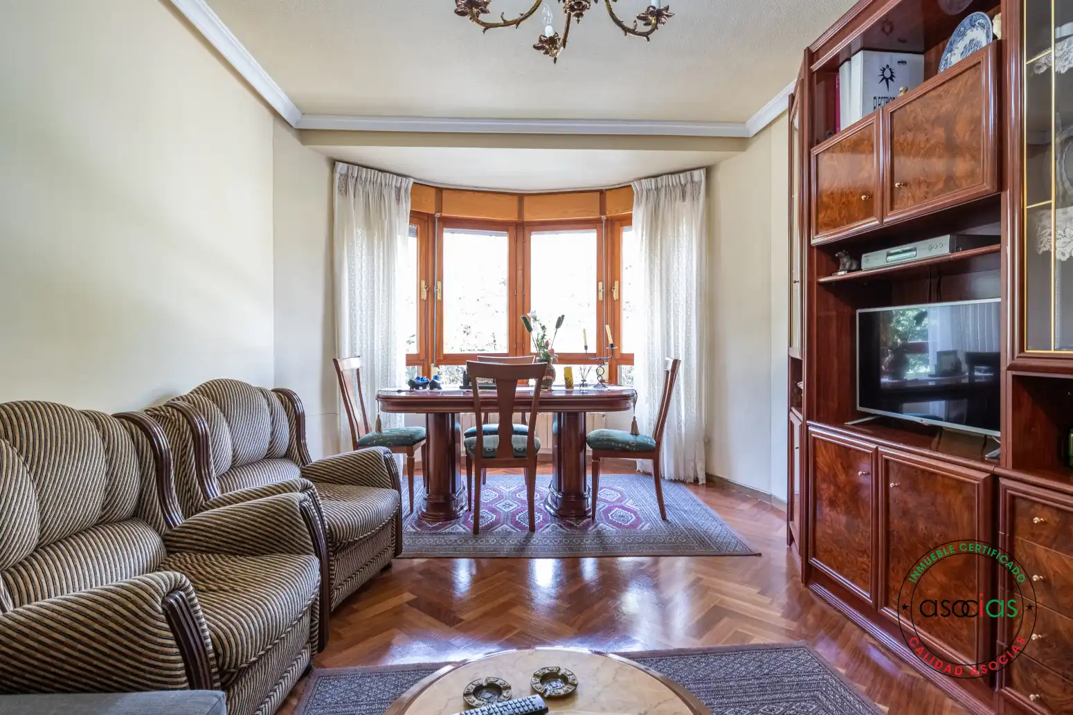 Dining room of Flat for sale in Teverga  with Heating, Parquet flooring and Terrace