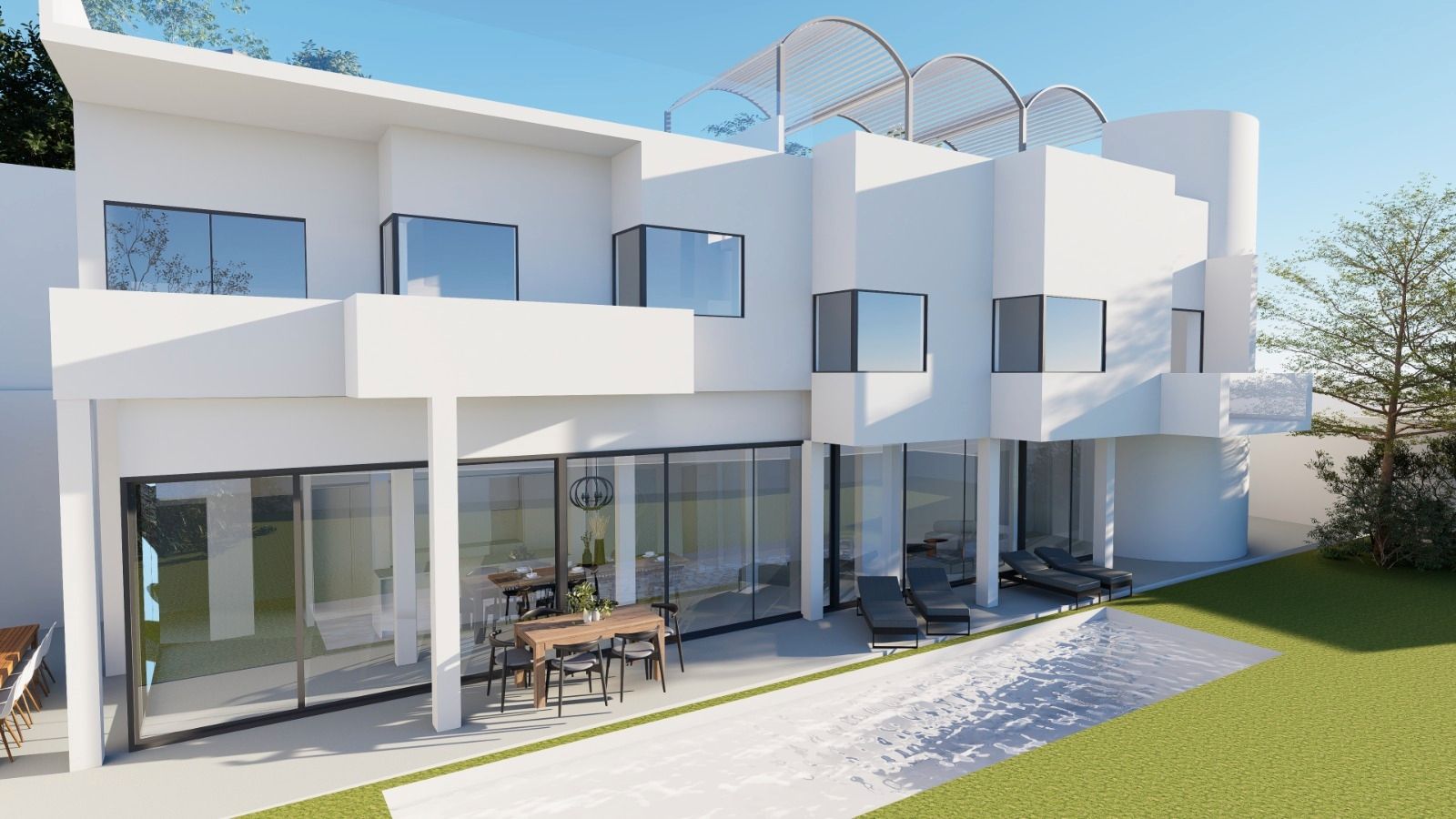 Vista exterior de Casa o xalet en venda en Málaga Capital amb Jardí privat, Terrassa i Piscina