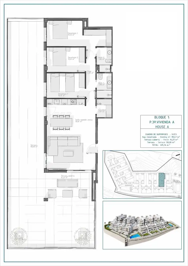 Apartamento con terraza en venta en Las Salinas, imagen 14