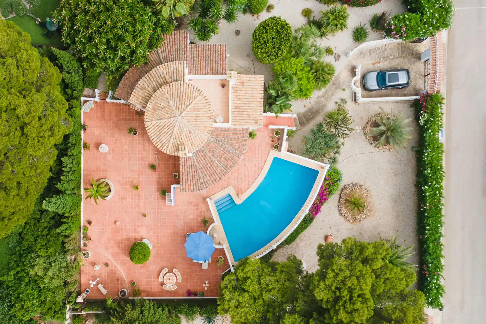 Vista exterior de Casa o chalet en venta en Jávea / Xàbia con Jardín privado, Terraza y Piscina